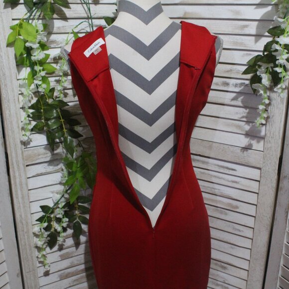 Calvin Klein Sleeveless Sheath Dress with Sunburst - Picture 12 of 16